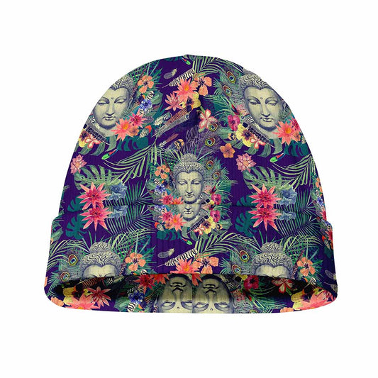 Tropical Buddha Print Beanie