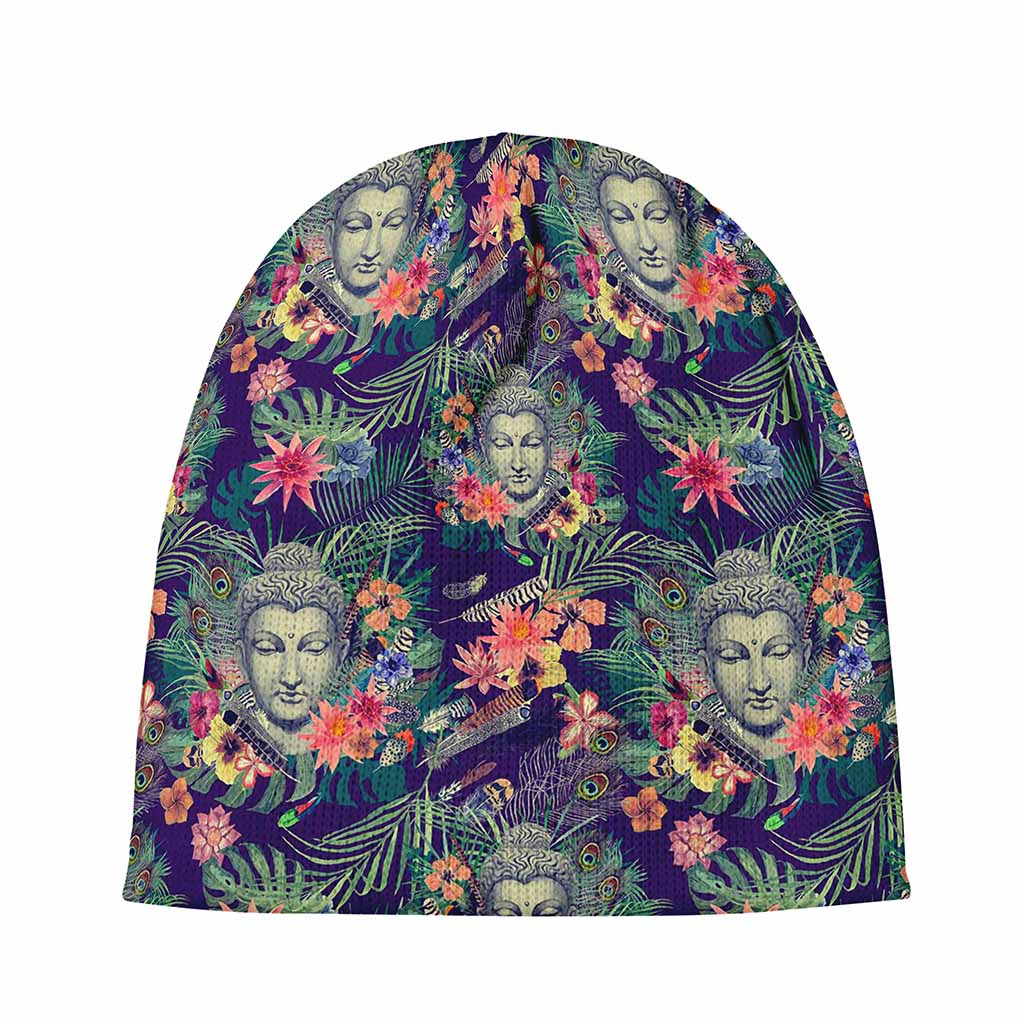 Tropical Buddha Print Beanie