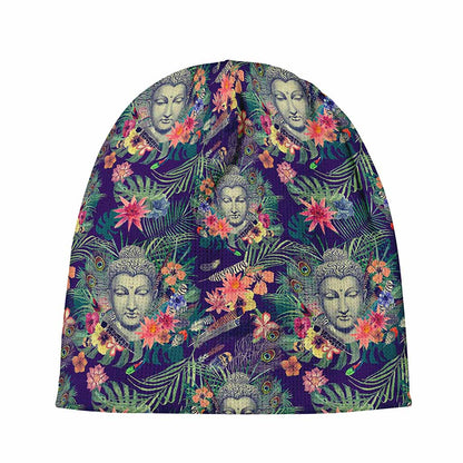 Tropical Buddha Print Beanie
