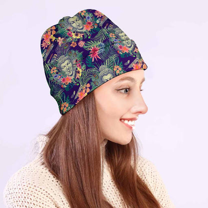 Tropical Buddha Print Beanie