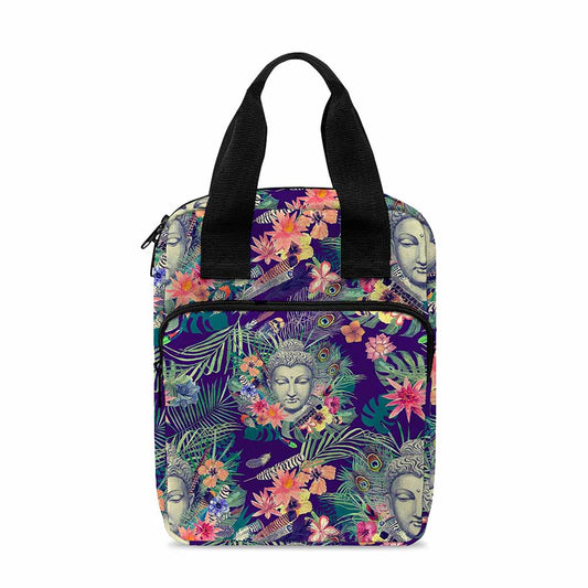 Tropical Buddha Print Bible Tote Bag