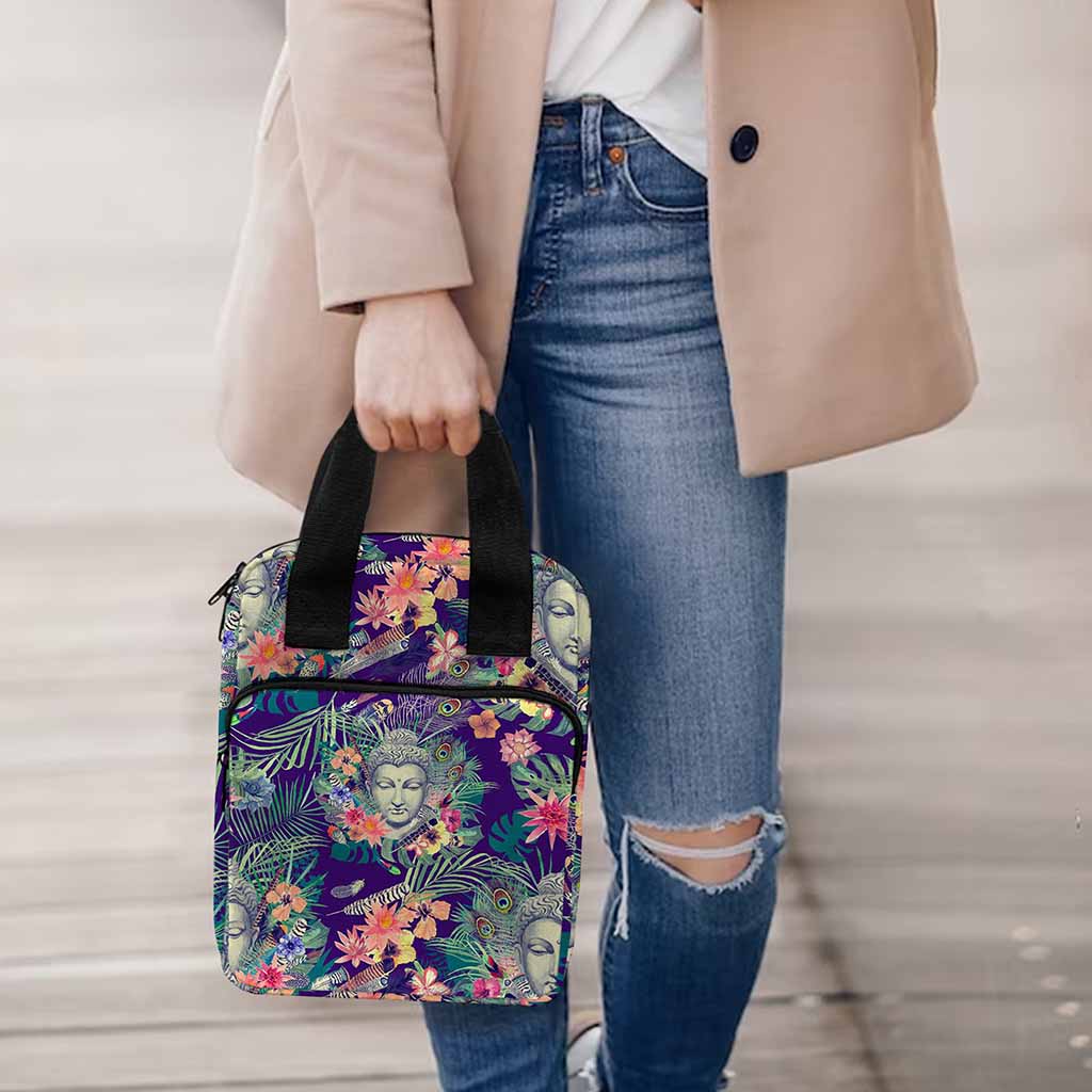 Tropical Buddha Print Bible Tote Bag