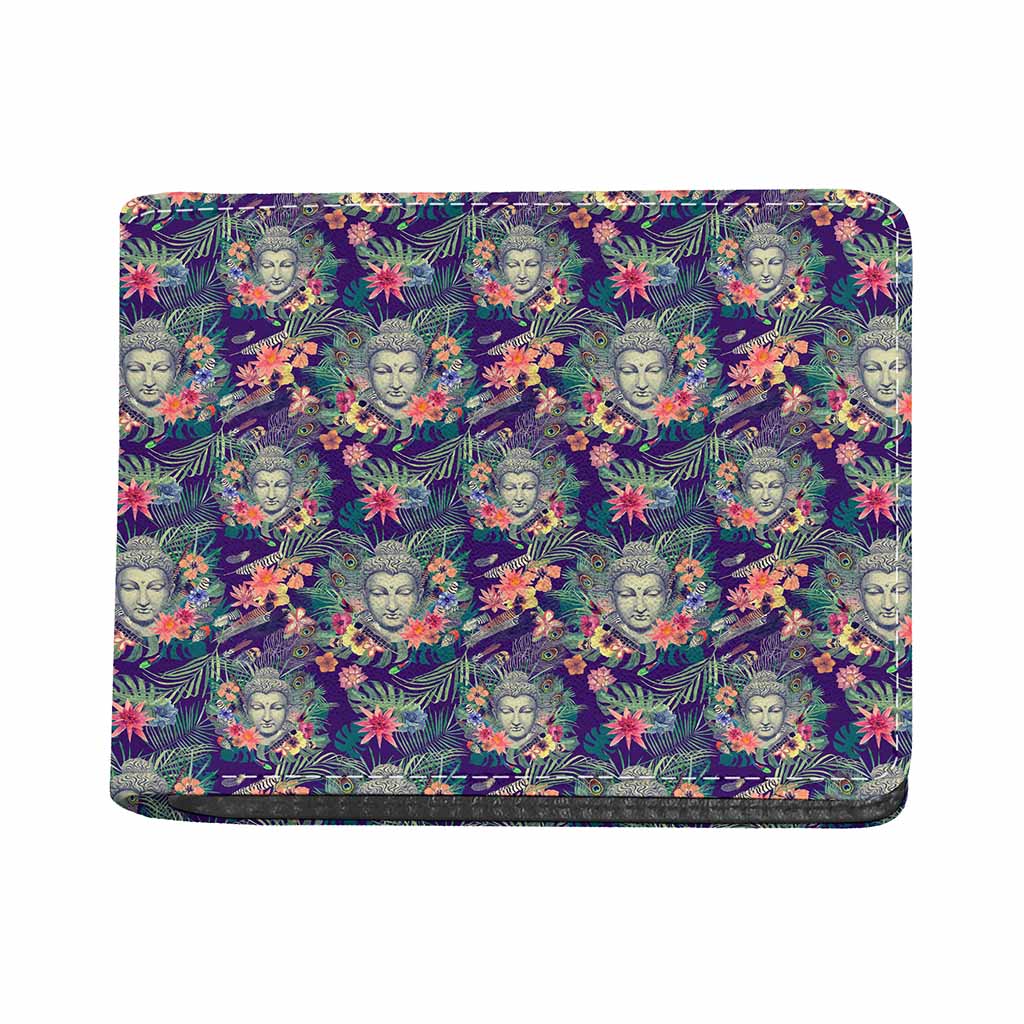 Tropical Buddha Print Bifold Wallet