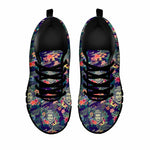 Tropical Buddha Print Black Running Shoes