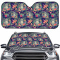 Tropical Buddha Print Car Windshield Sun Shade