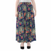 Tropical Buddha Print Chiffon Maxi Skirt