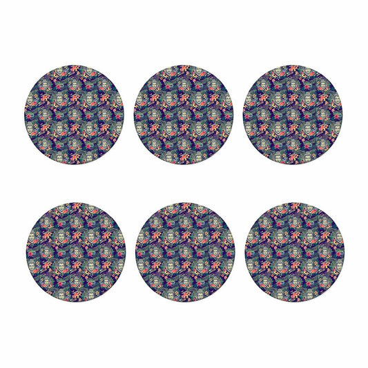Tropical Buddha Print Coaster Set