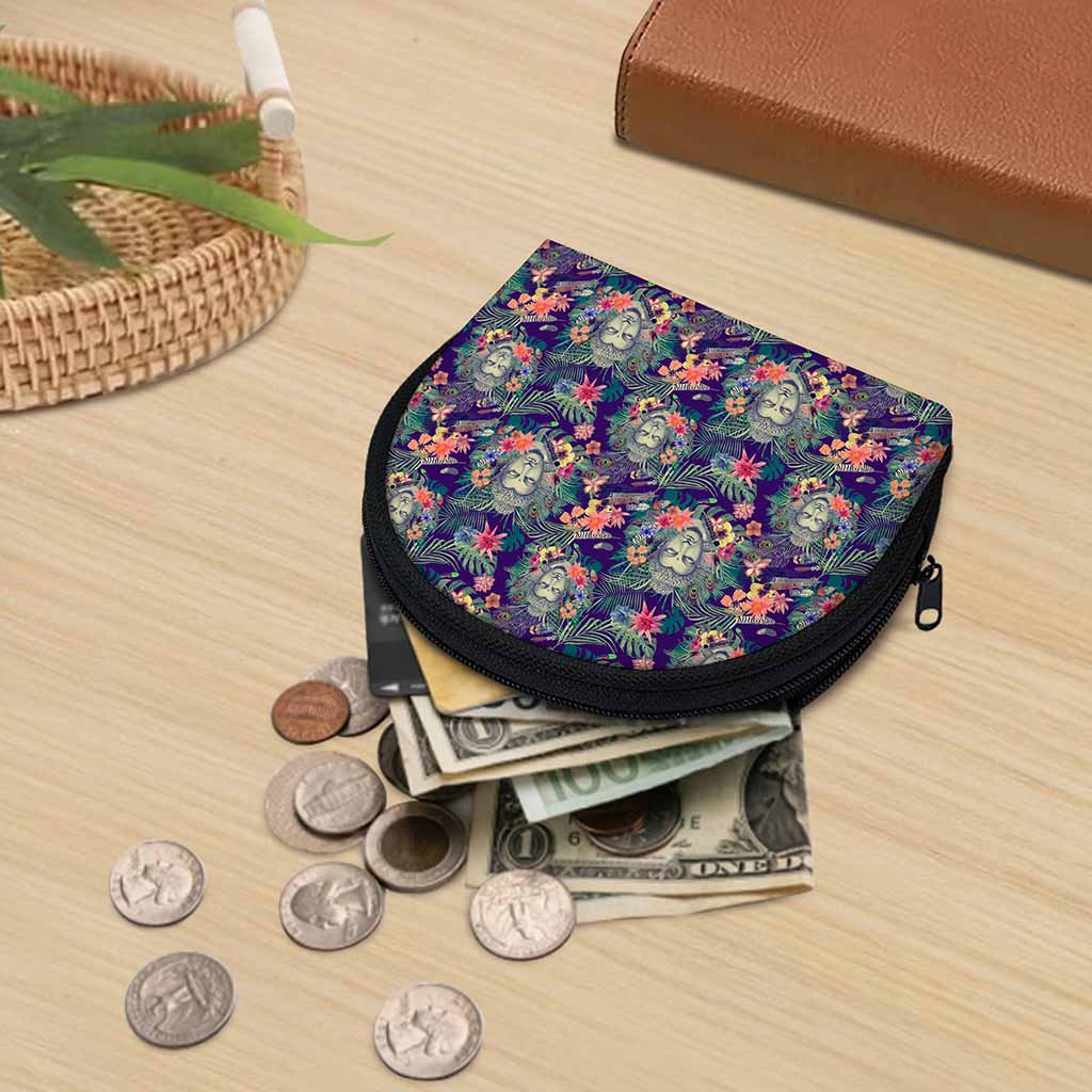 Tropical Buddha Print Coin Purse