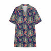 Tropical Buddha Print Cotton Hawaiian Shirt