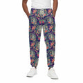Tropical Buddha Print Cotton Sweatpants