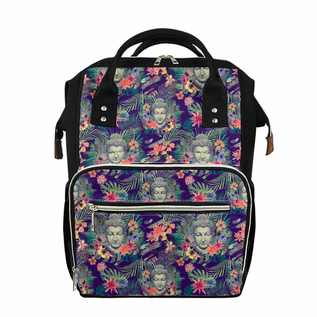 Tropical Buddha Print Diaper Bag