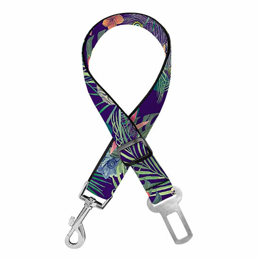 Tropical Buddha Print Dog Seat Belt