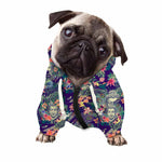 Tropical Buddha Print Dog Zip Up Hoodie