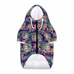 Tropical Buddha Print Dog Zip Up Hoodie