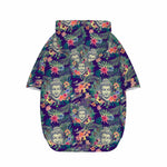 Tropical Buddha Print Dog Zip Up Hoodie