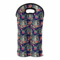 Tropical Buddha Print Double Neoprene Wine Tote