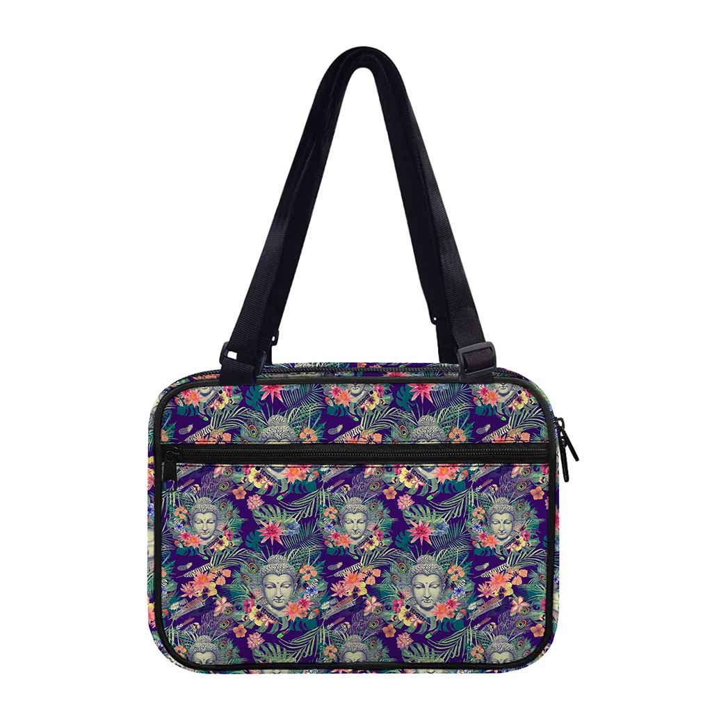 Tropical Buddha Print Double Strap Bible Bag