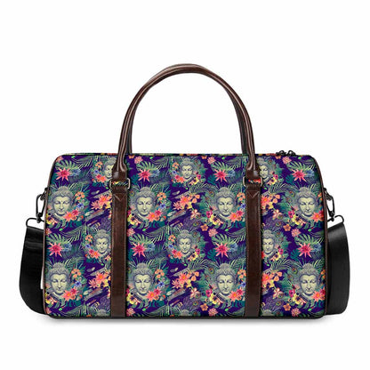 Tropical Buddha Print Duffle Bag