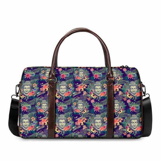 Tropical Buddha Print Duffle Bag