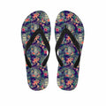 Tropical Buddha Print Flip Flops
