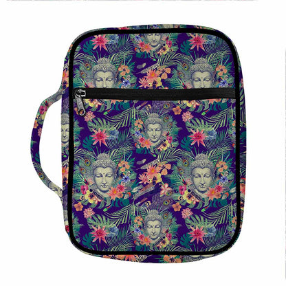 Tropical Buddha Print Front Pocket Bible Bag