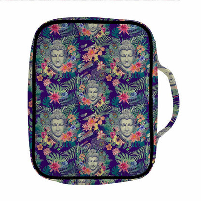 Tropical Buddha Print Front Pocket Bible Bag
