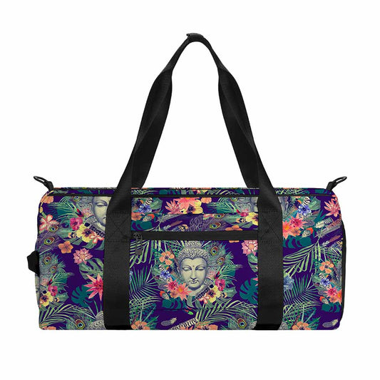 Tropical Buddha Print Gym Bag