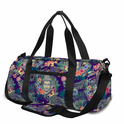 Tropical Buddha Print Gym Bag
