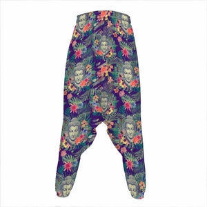 Tropical Buddha Print Hammer Pants