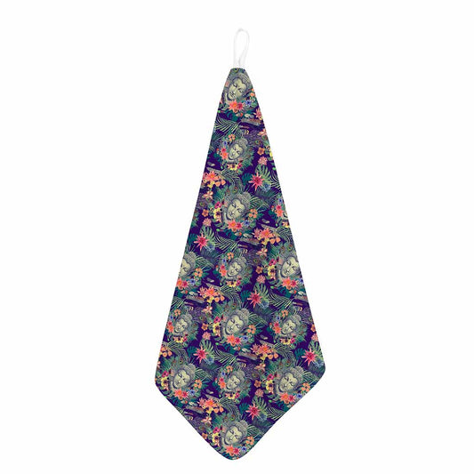 Tropical Buddha Print Hand Towel