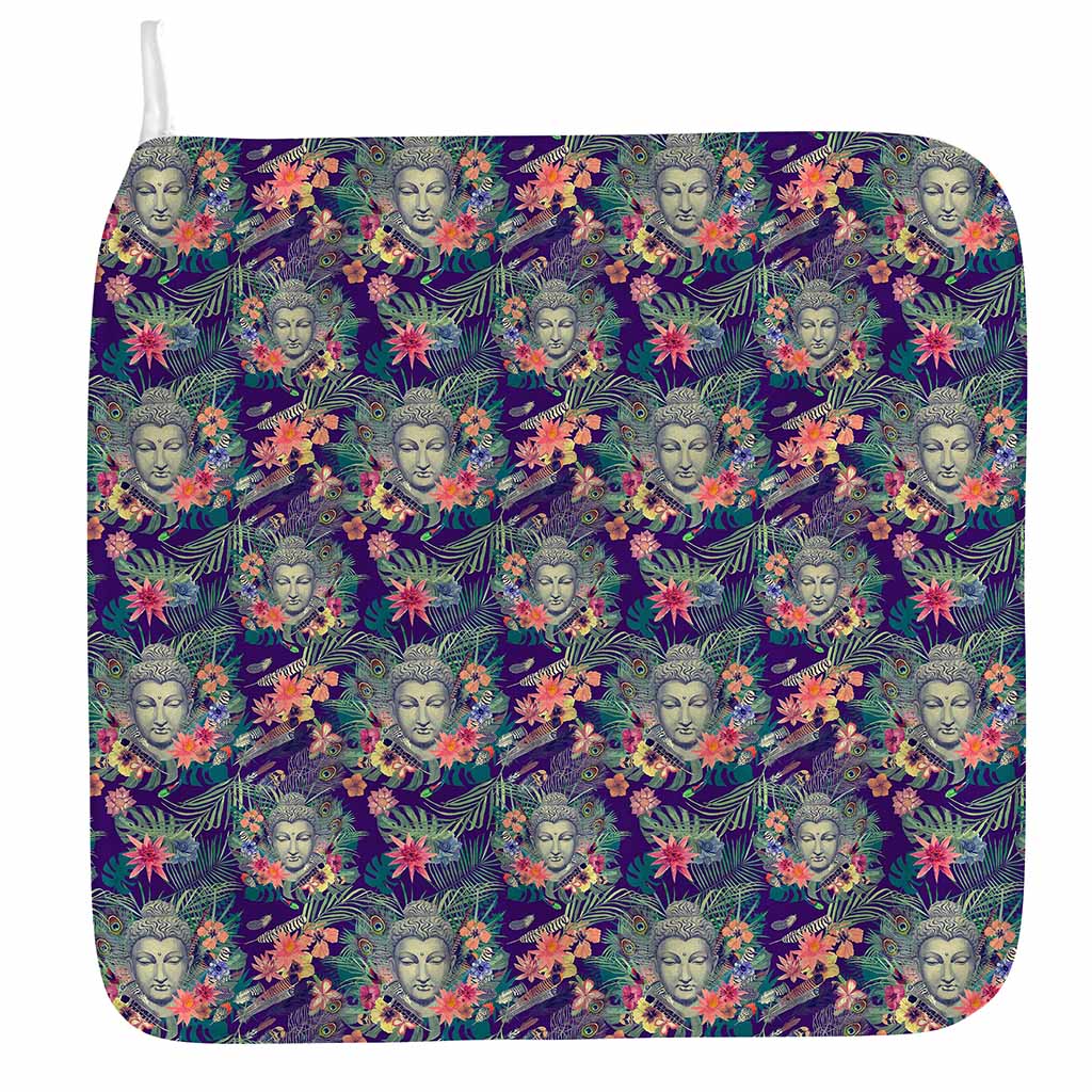 Tropical Buddha Print Hand Towel