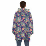 Tropical Buddha Print Hoodie Blanket