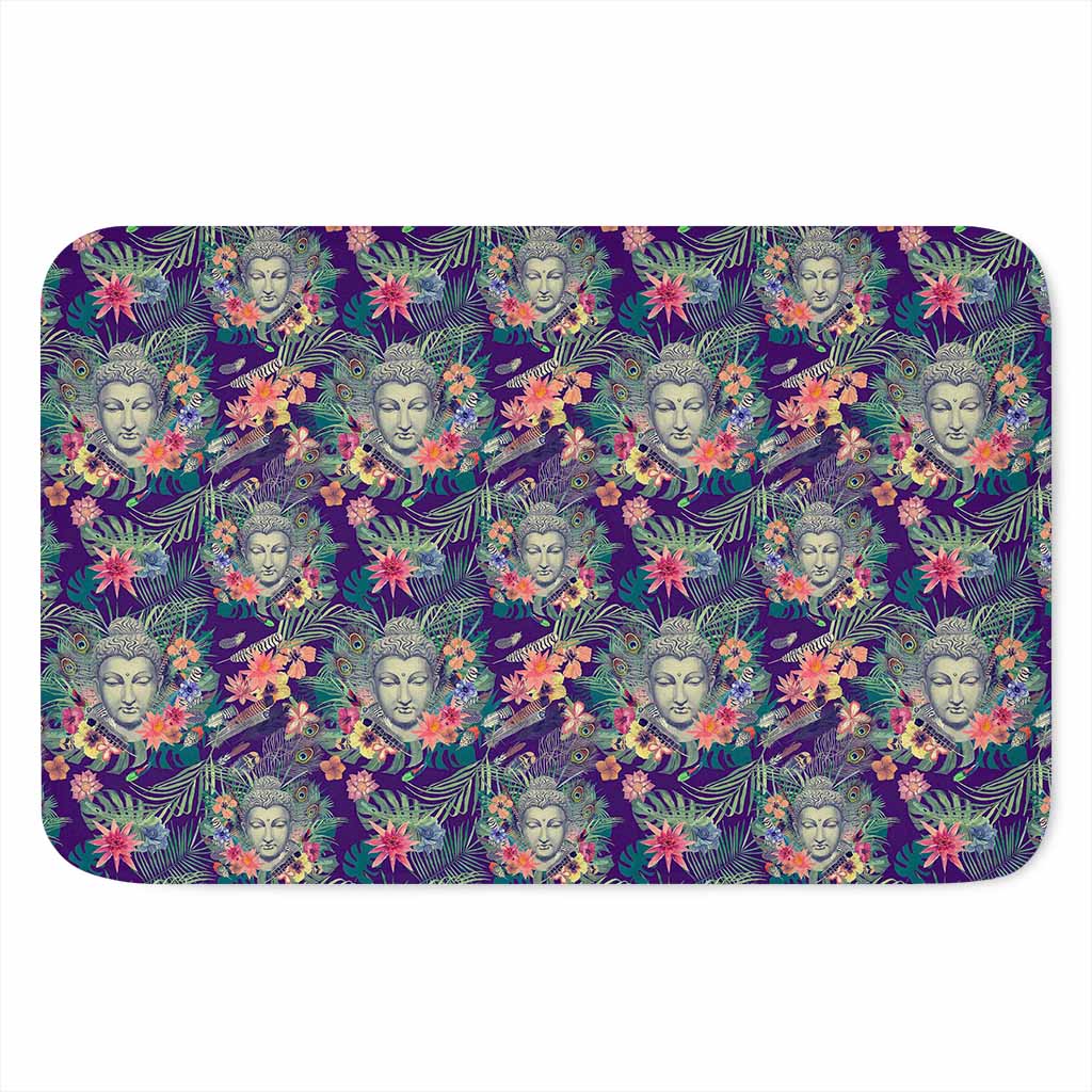 Tropical Buddha Print Indoor Door Mat