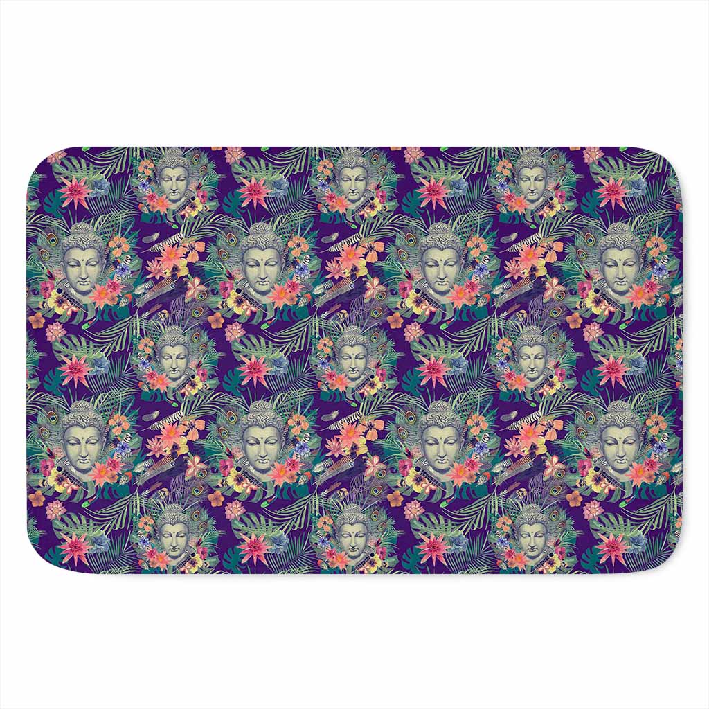 Tropical Buddha Print Indoor Door Mat