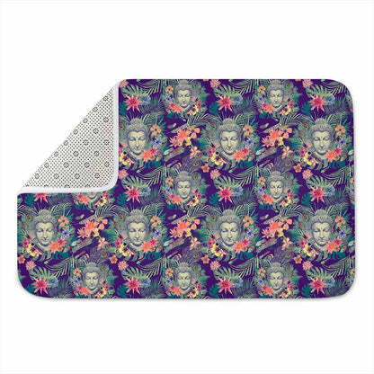 Tropical Buddha Print Indoor Door Mat