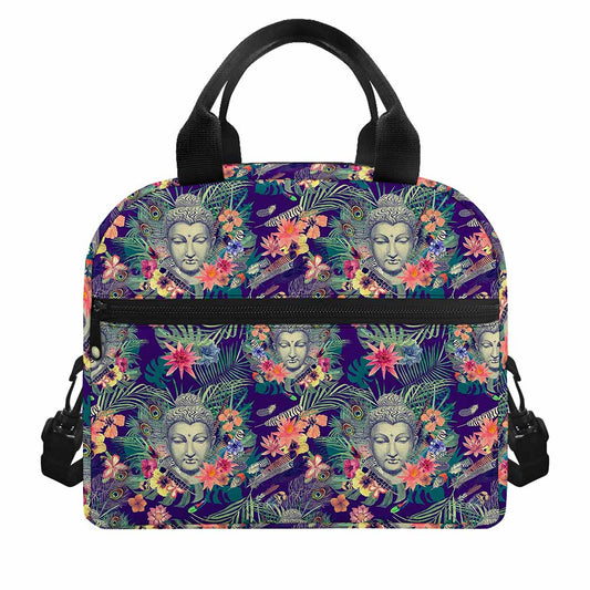 Tropical Buddha Print Insulated Lunch Bag