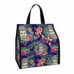 Tropical Buddha Print Insulated Lunch Tote