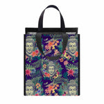 Tropical Buddha Print Insulated Lunch Tote