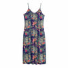 Tropical Buddha Print Jersey Midi Cami Dress