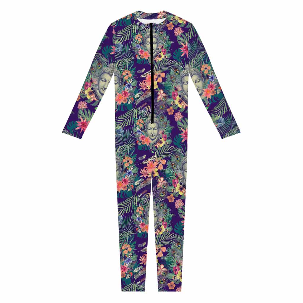 Tropical Buddha Print Jumpsuit