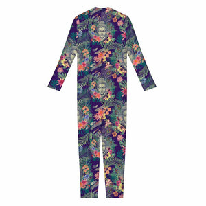 Tropical Buddha Print Jumpsuit