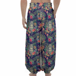 Tropical Buddha Print Lantern Pants