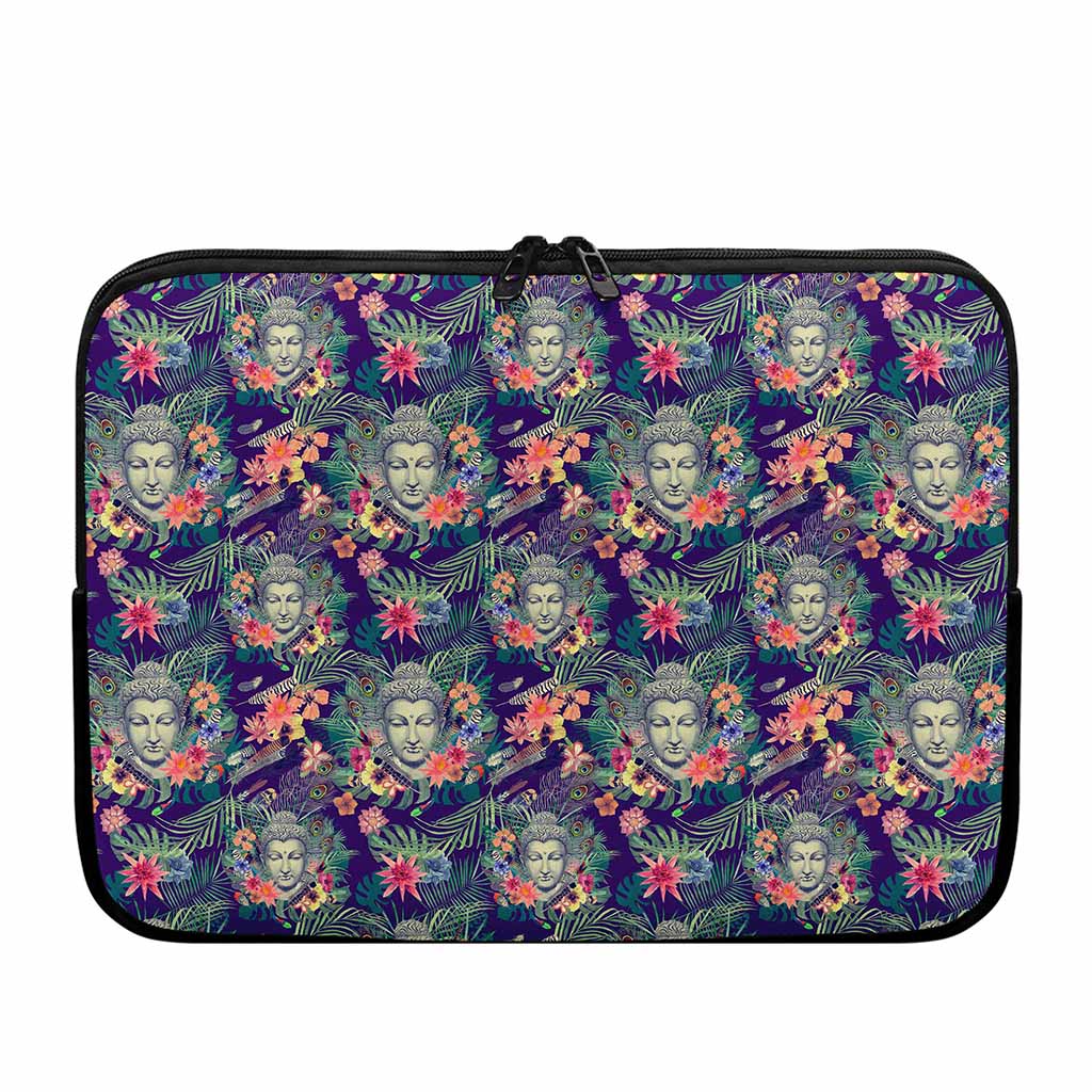 Tropical Buddha Print Laptop Sleeve