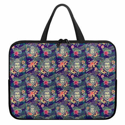 Tropical Buddha Print Laptop Sleeve With Handle