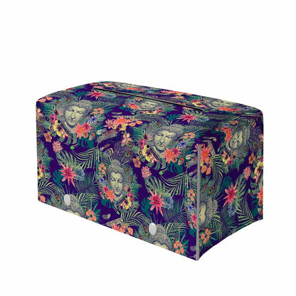 Tropical Buddha Print Leather Tissue Box Cover