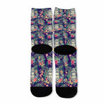 Tropical Buddha Print Long Socks