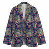 Tropical Buddha Print Men's Blazer