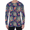 Tropical Buddha Print Men's Long Sleeve T-Shirt