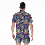 Tropical Buddha Print Men's Rompers