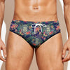 Tropical Buddha Print Men's Swim Briefs